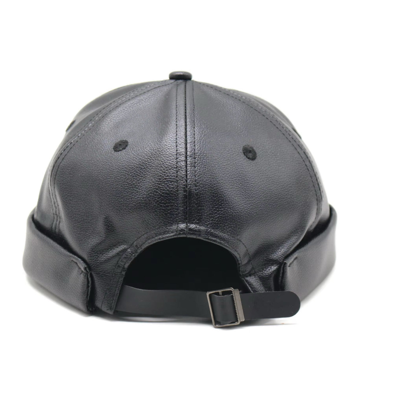 PU Leather Brimless Cap