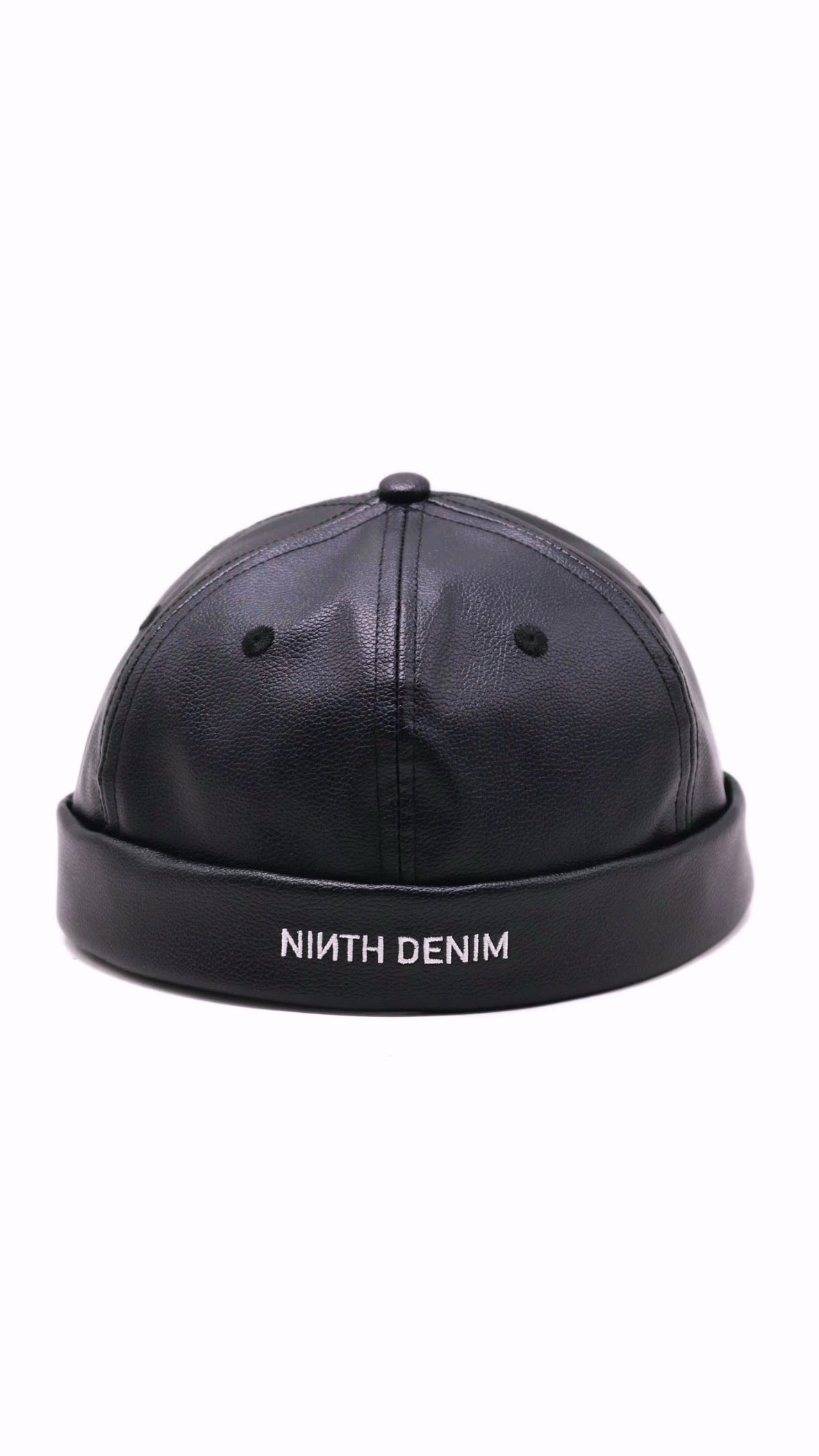 PU Leather Brimless Cap