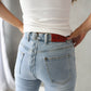 Indigo Stretch Zip Up Jeans