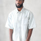 Invisible Button Box Cut Denim shirt