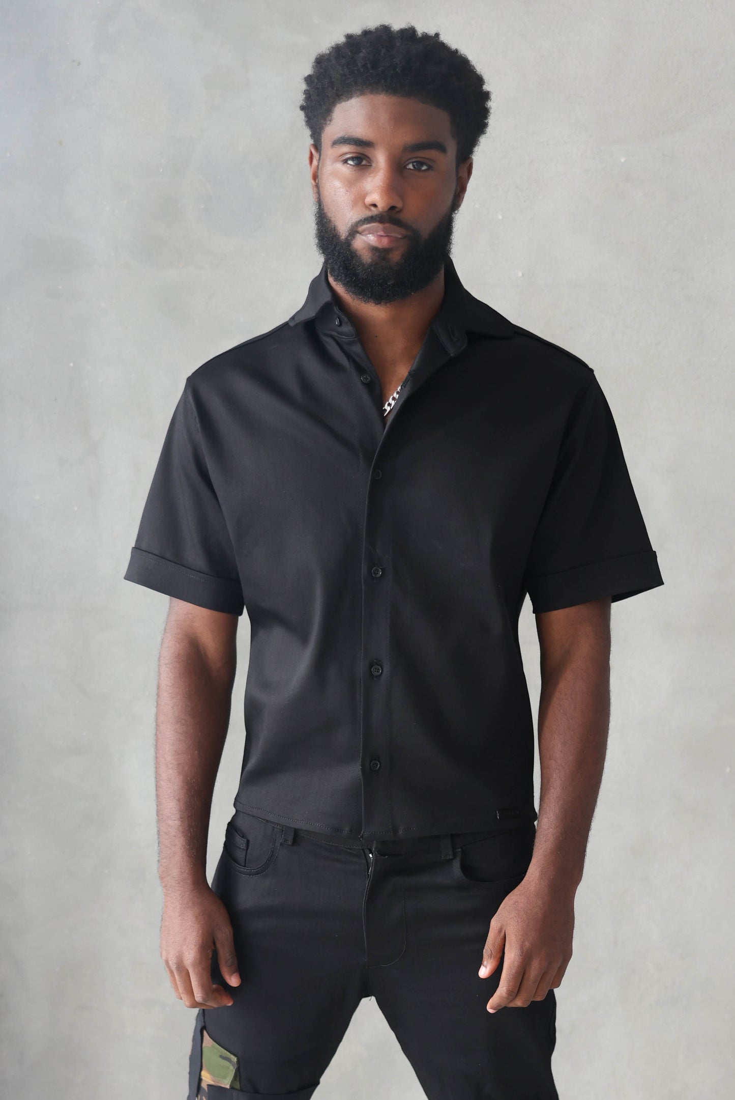 Button Down Box Cut Denim Shirts