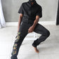 New Black Stretch Cargo Camouflage Jeans