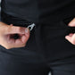 Black Stretch Zip Up Jeans