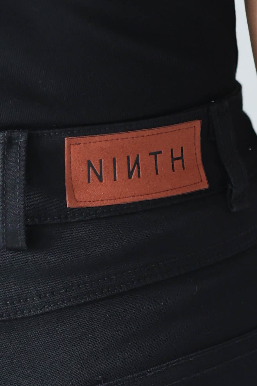 Black Stretch Zip Up Jeans