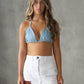 Denim Bikini Top