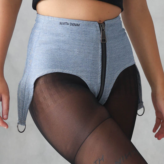 Denim Corset Shorts